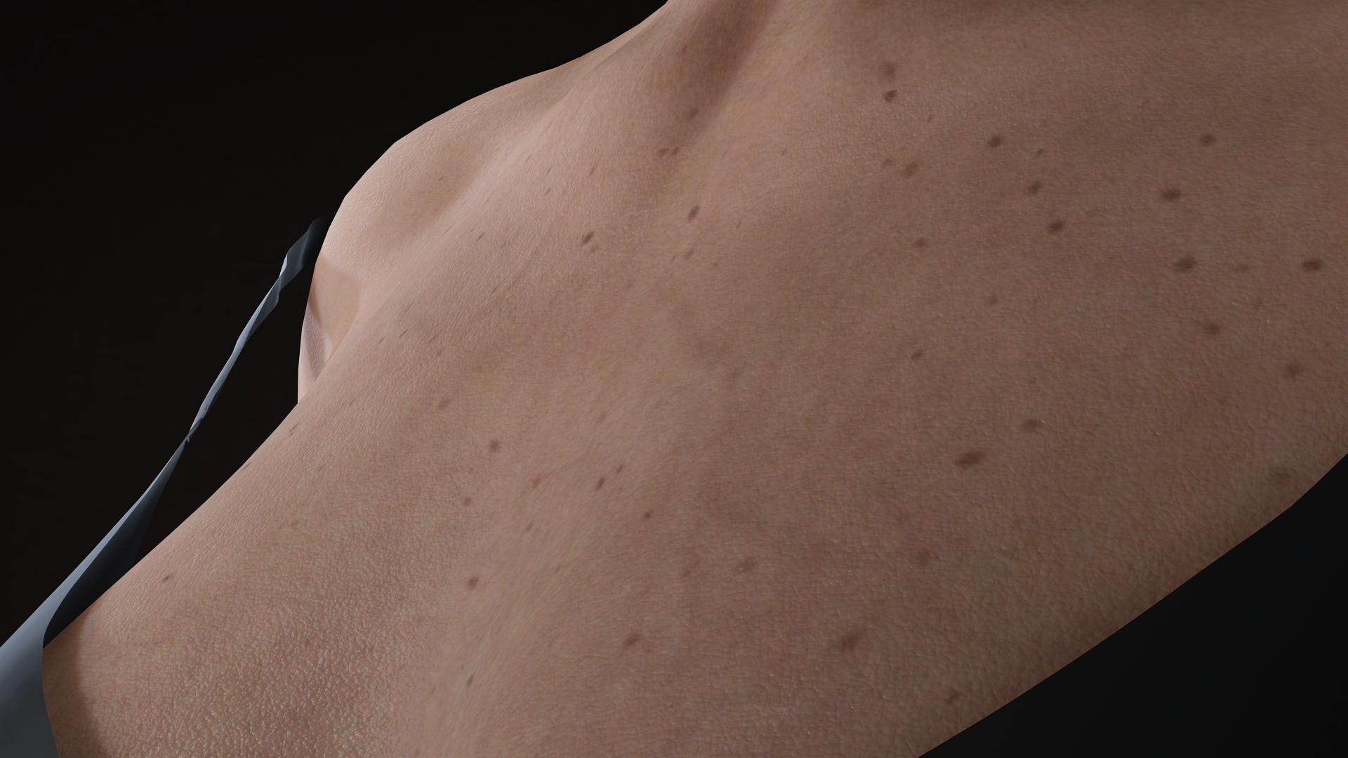 Realistic Female Character Evening Black Dress Fully Rigged Low-poly 3D model