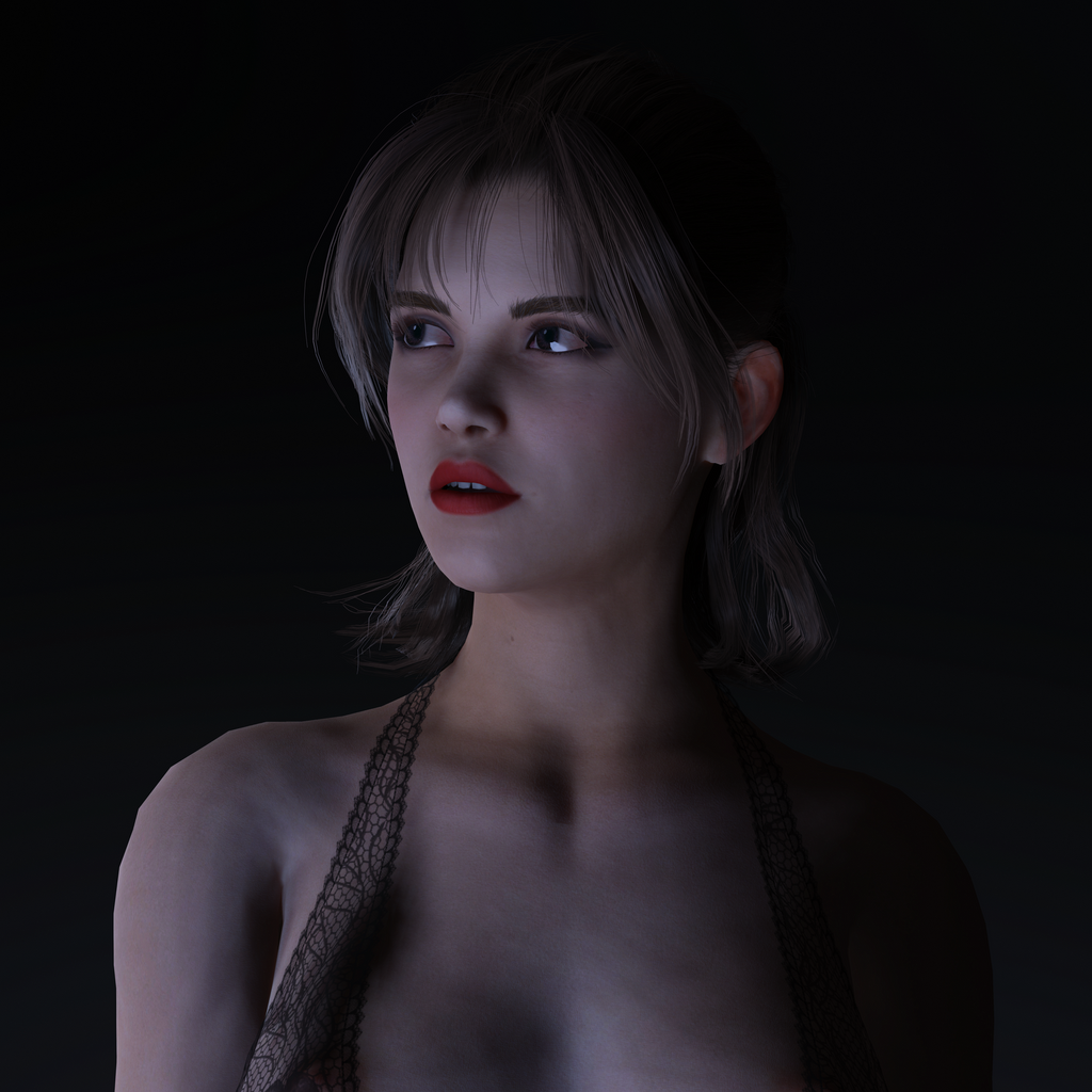 Realistic Female Character Elegant Style Rigged Game Ready Low-poly 3D model