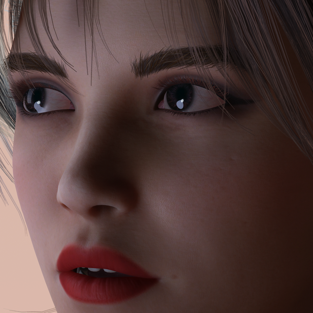 Realistic Female Character Elegant Style Rigged Game Ready Low-poly 3D model