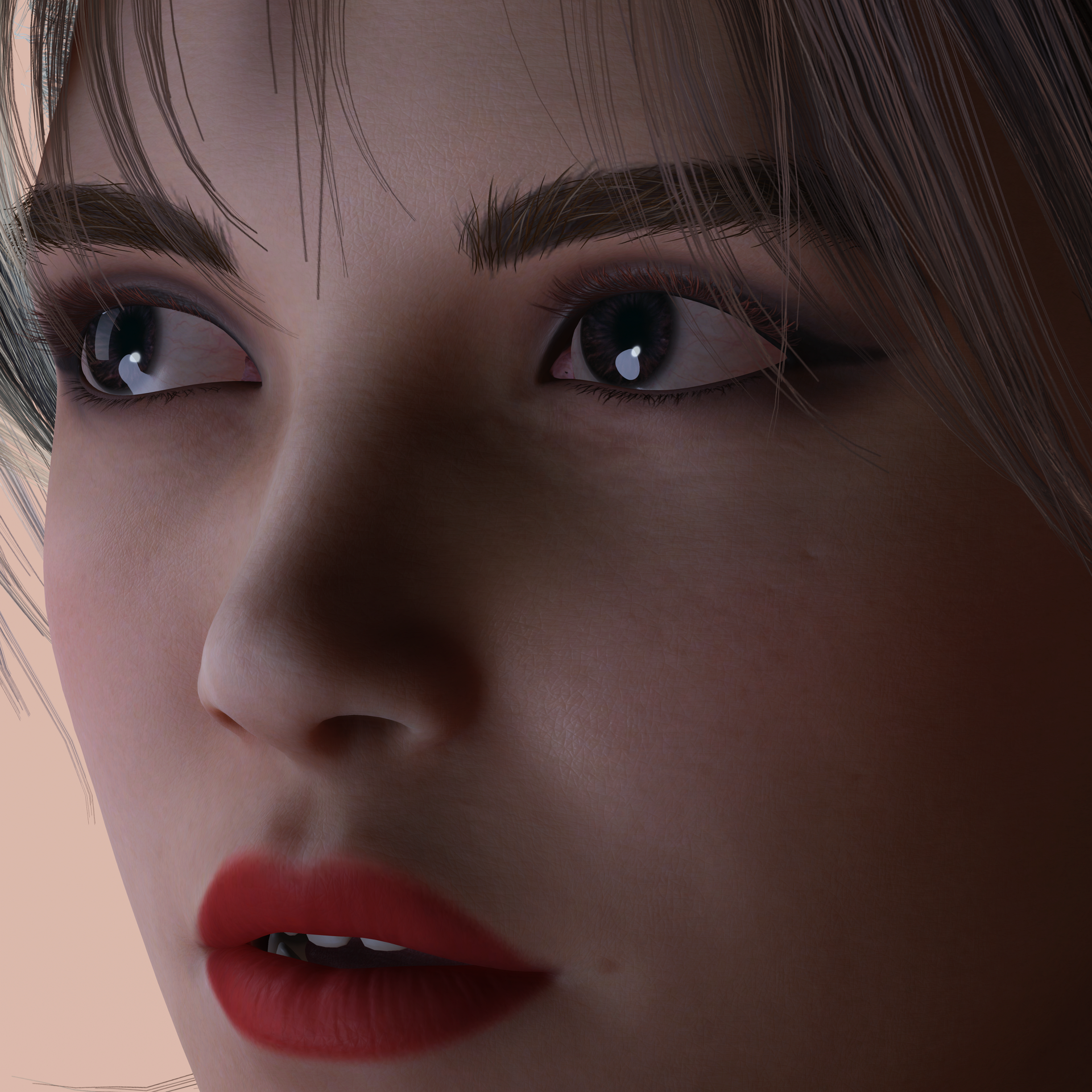 Realistic Female Character Elegant Style Rigged Game Ready Low-poly 3D model