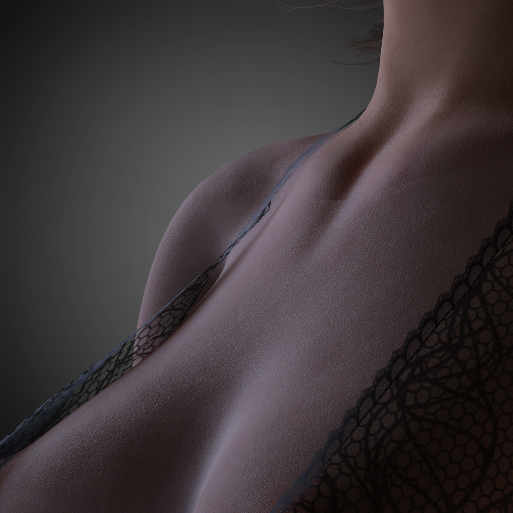 Realistic Female Character Elegant Style Rigged Game Ready Low-poly 3D model