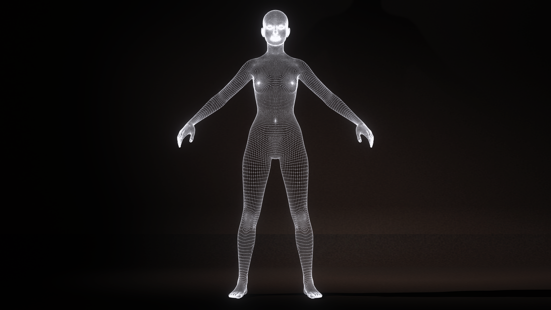 Realistic Female Character Evening Black Dress Fully Rigged Low-poly 3D model