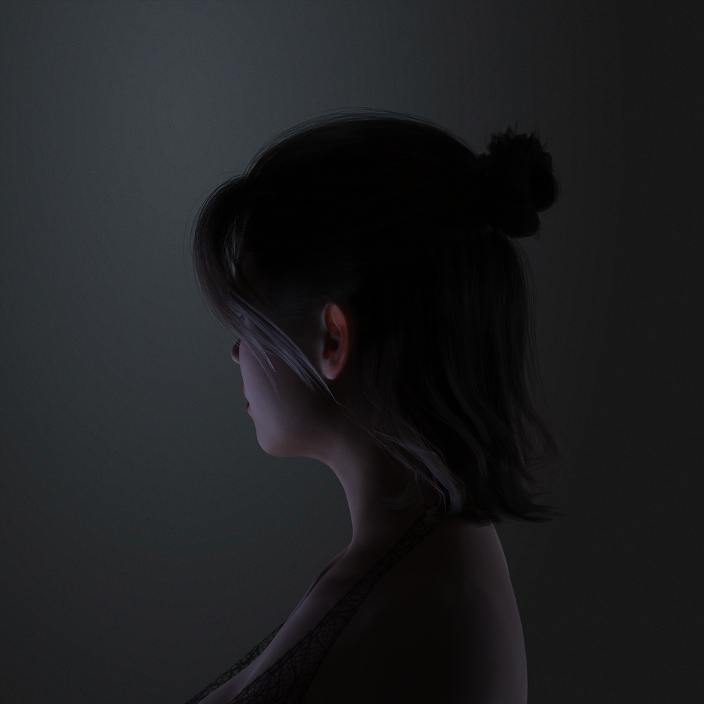 Realistic Female Character Elegant Style Rigged Game Ready Low-poly 3D model