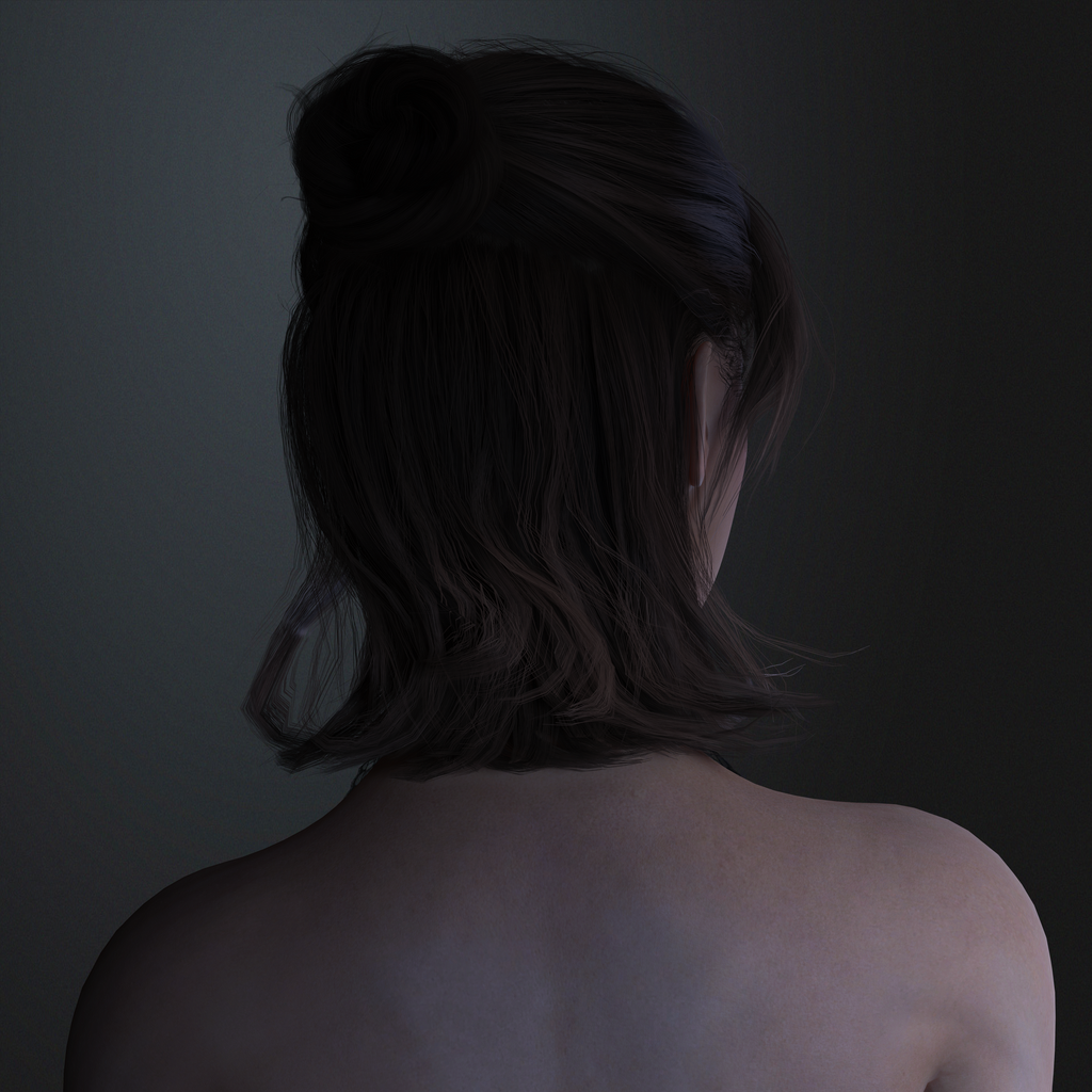 Realistic Female Character Elegant Style Rigged Game Ready Low-poly 3D model