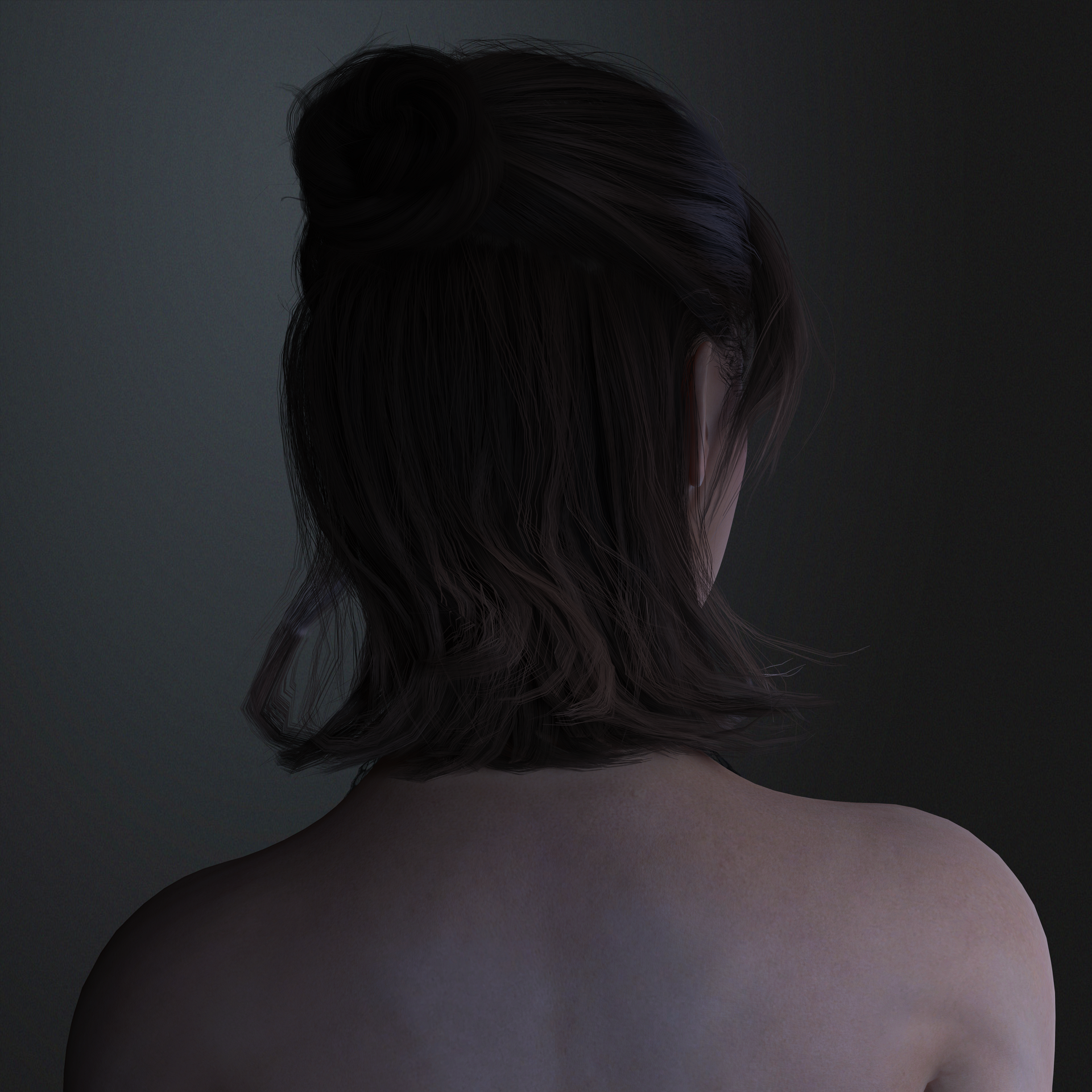 Realistic Female Character Elegant Style Rigged Game Ready Low-poly 3D model