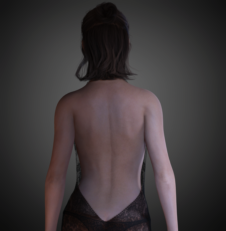 Realistic Female Character Elegant Style Rigged Game Ready Low-poly 3D model