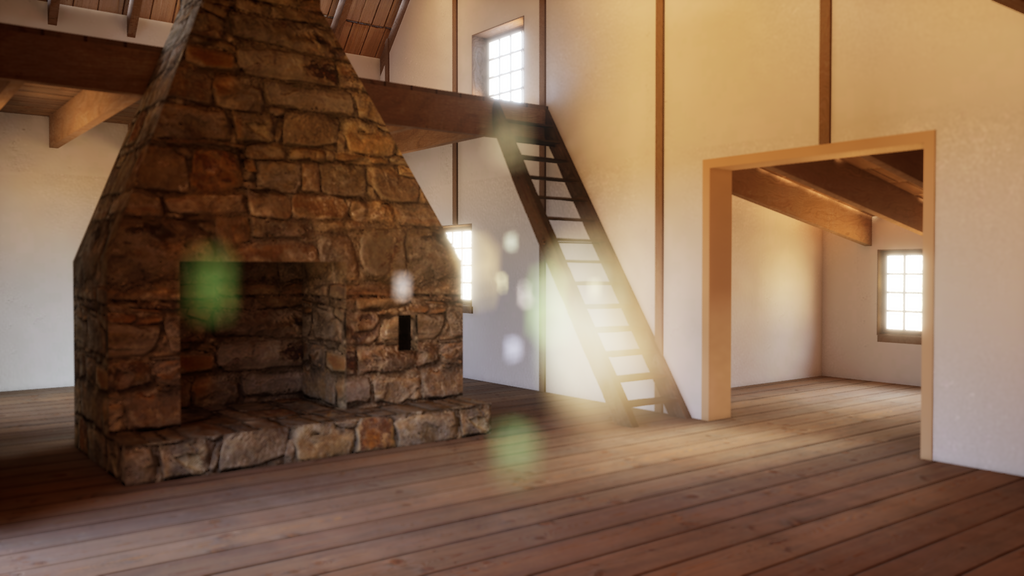 Little House on the Prairie Low-poly 3D model