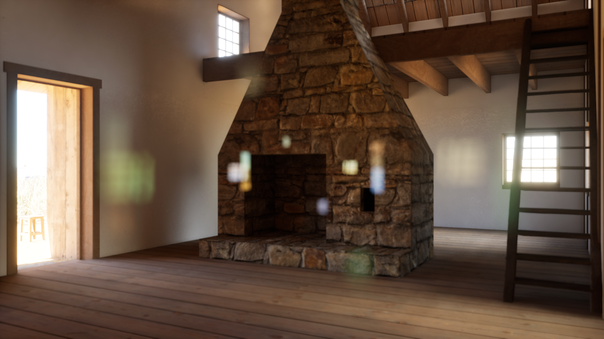 Little House on the Prairie Low-poly 3D model